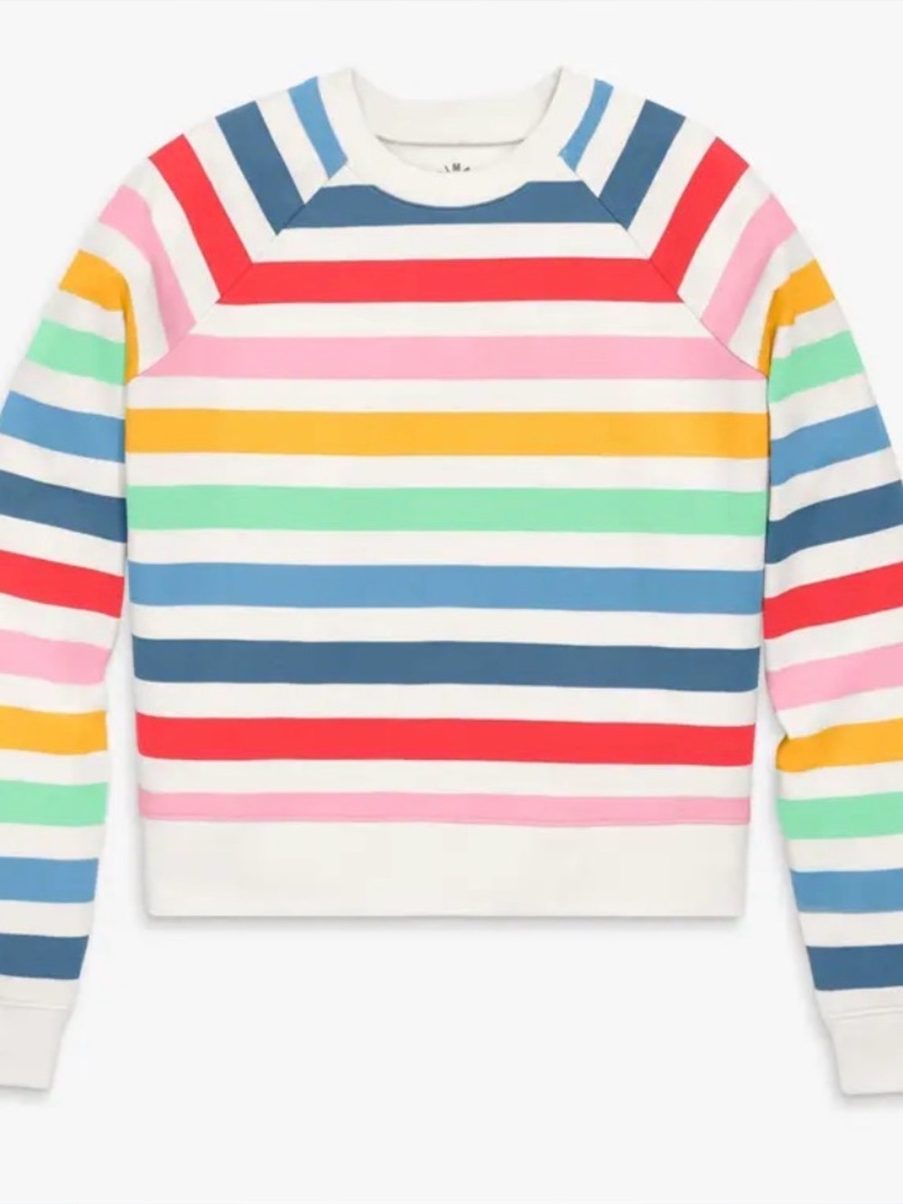 Primary Sweatshirt, Blossom Clementine Stripe, size Medium